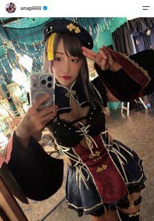 【実際の投稿】「めちゃくちゃ可愛い」ウナギ・サヤカ、ハロウィンコスプレで40歳“不老”キョンシー