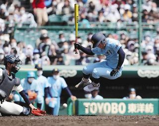 【センバツ】死球の近江・山田は左足首の打撲　31日の決勝への出場は当日の様子を見て判断