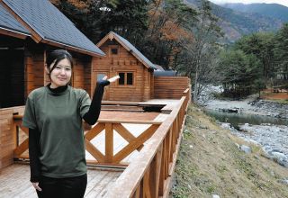 冬キャンプも楽しいよ！付知峡の施設が誘客に力　各棟に暖房施設、大きなテントも