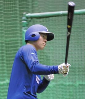 中日ドラゴンズ 村松開人実使用バット 中日・村松開人、来季用バットは「少し重く長く」確実性上げるため強く