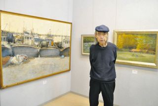 自然の風景を油彩画で　中津川で画家・三好さんの作品展