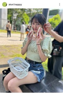 ◇「天才的に可愛いな」…志田千陽、宮崎友花との2ショット【写真】：中
