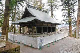 神楽殿など5棟を修理　4月から、諏訪大社上社の第3期工事