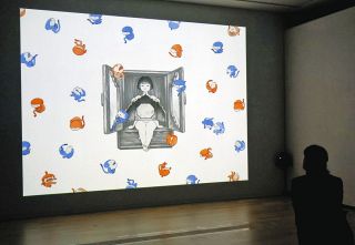 松本の名建築にアート作品展示　3月15日まで、市立博物館で映像祭