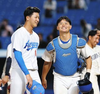 中日など1位指名候補、青学大・鈴木泰成がコンディション不安払拭の152キロ勝利「明日は最後の試合。勝っていい顔でドラフトを」