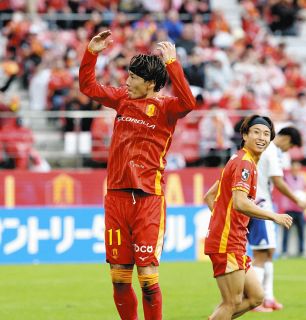 【名古屋グランパス】山岸祐也、絶妙タッチ同点弾で公式戦6戦4発の量産体勢「朋樹からボールが来るというのを信じて」