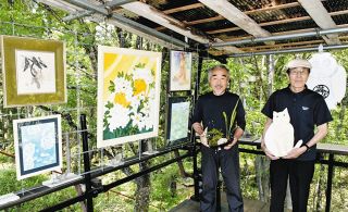 絵画や園芸、庭園にずらり　土岐で多治見工高卒業生の「六人展」