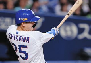 中日・上林誠知、ピンク！！ リストバンド・マスコットバット