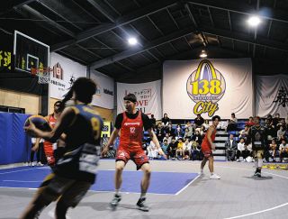 手作りコートで初の有料試合　一宮のチーム、3人制バスケ国内リーグ2部参入
