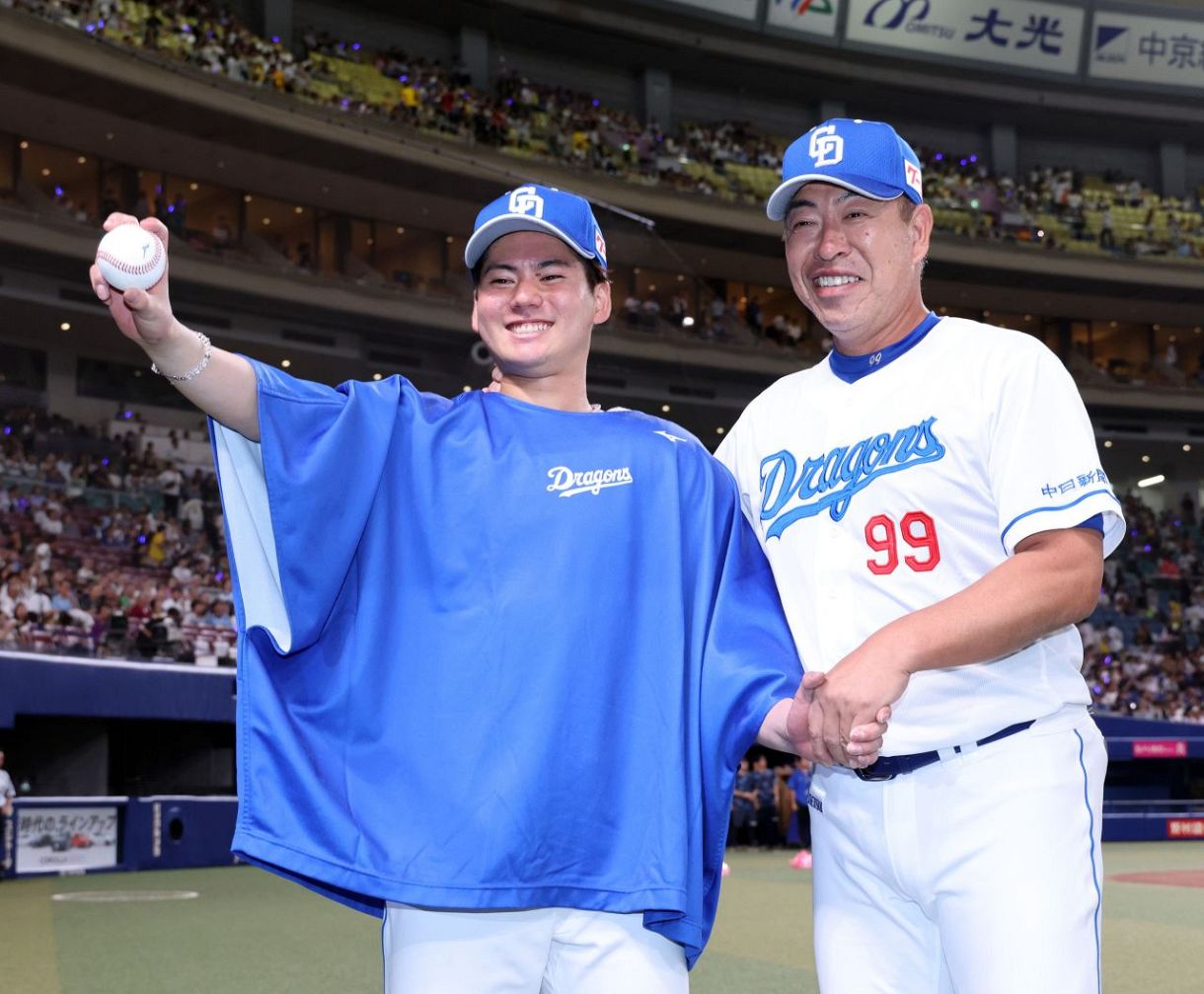 金丸、待望の初勝利。49年前の竜戦士は7月末初安打から新人王に