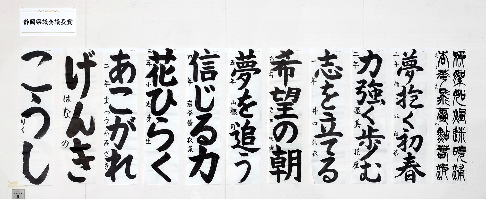 東海本社 中日書き初めコンクール入賞者発表 ｗｅｂ展 中日新聞しずおかweb